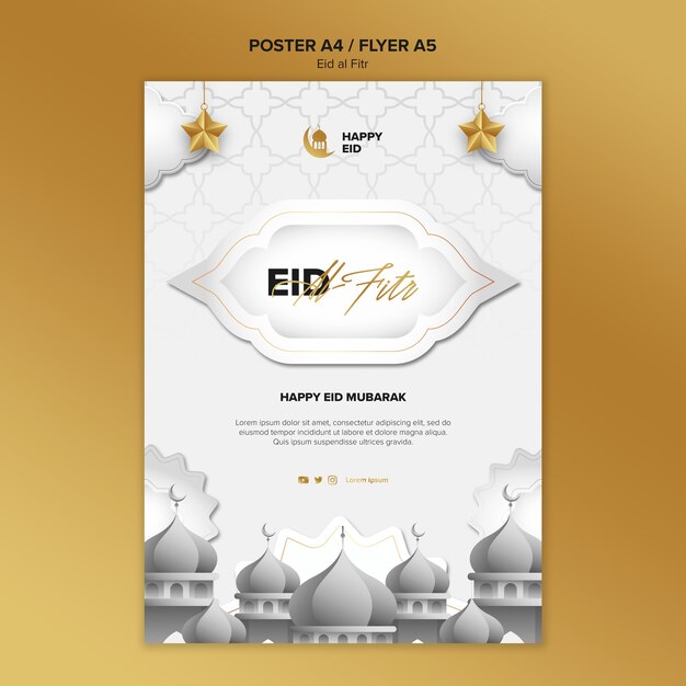 modèle de gradient eid al-fitr