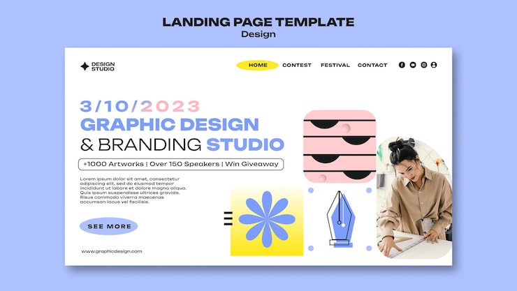 PSD gratuit modèle graphique de conception plate