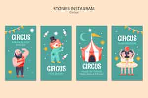 PSD gratuit modèle d'histoires instagram amusantes de cirque