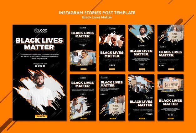Modèle d'histoires Instagram de Black Lives Matters