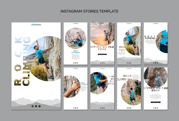 Modèle d'histoires instagram escalade