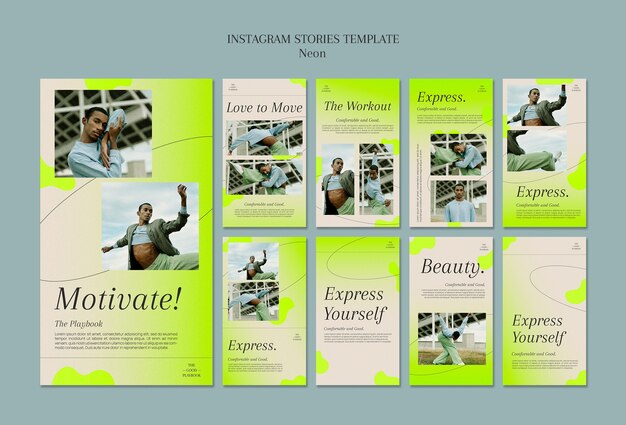Modèle d'histoires instagram d'expression personnelle