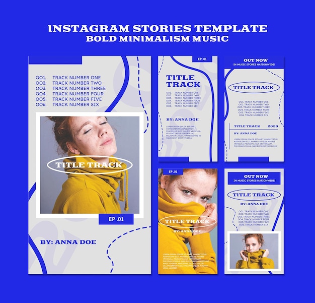 Modèle d'histoires Instagram pour musicien