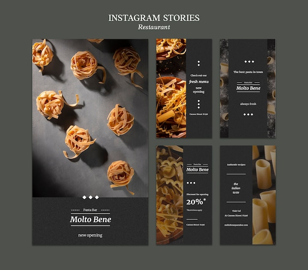 Modèle D'histoires Instagram De Restaurant