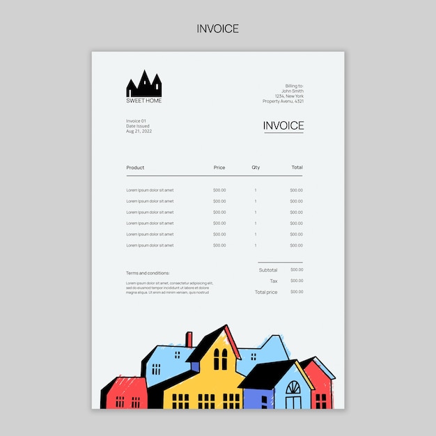 Modèle immobilier design plat