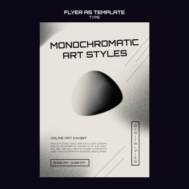 Modèle d'impression d'art monochrome