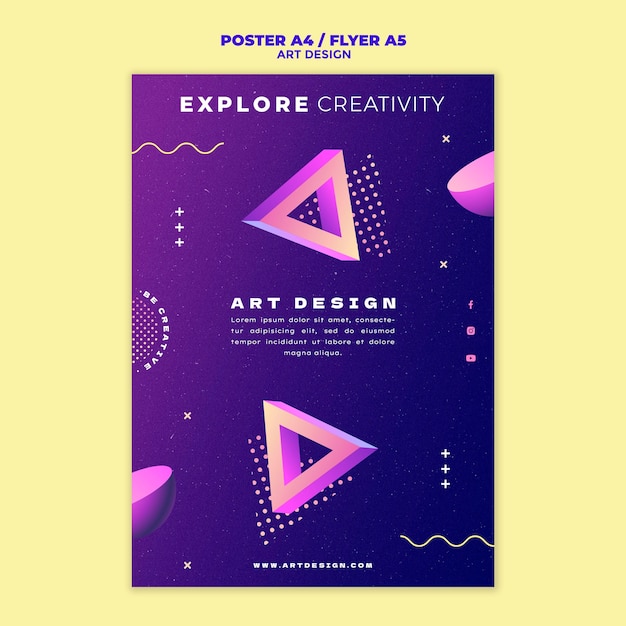 Modèle d'impression de conception d'art
