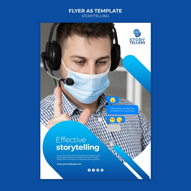 PSD gratuit modèle d'impression de narration pour le marketing