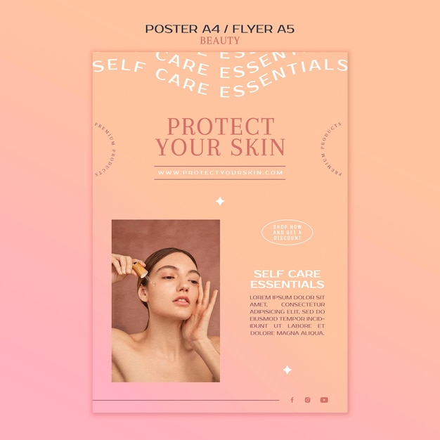 Modèle d'impression de produits de soins de la peau