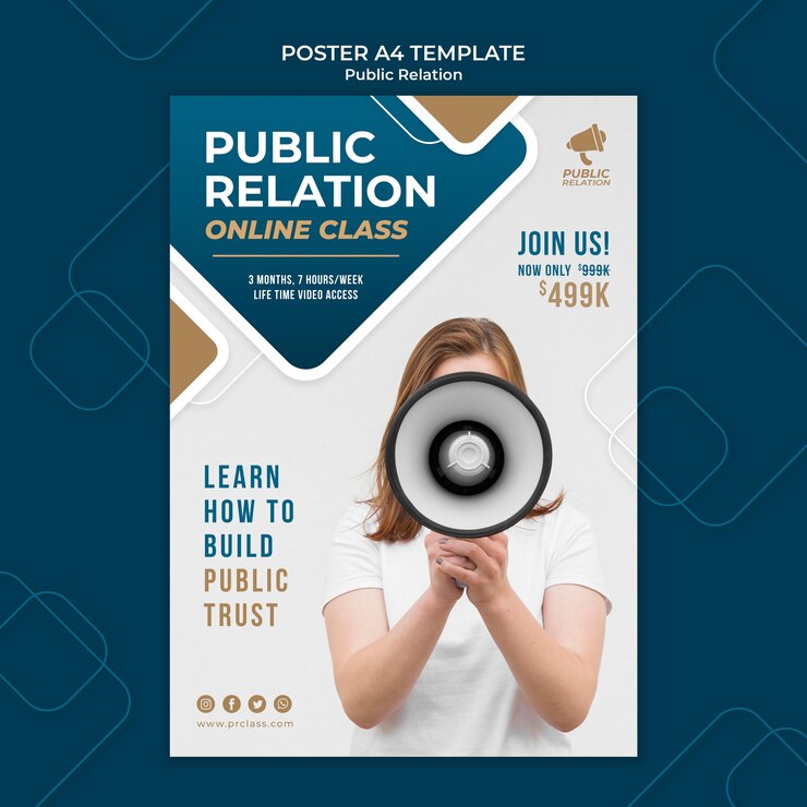 PSD gratuit modèle d'impression de relations publiques
