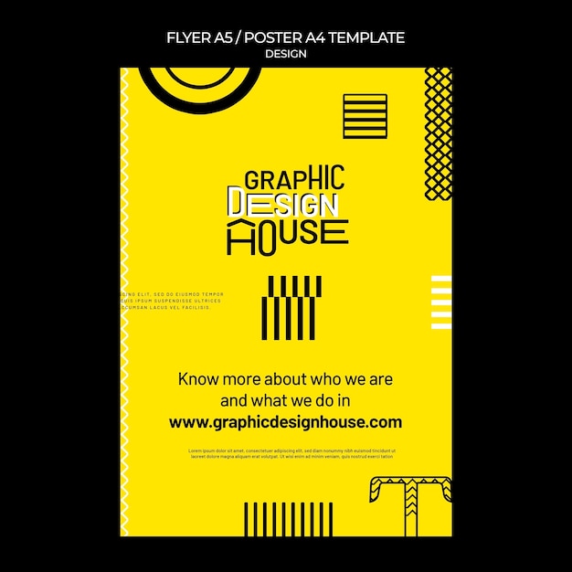 Modèle d'impression de services de conception graphique