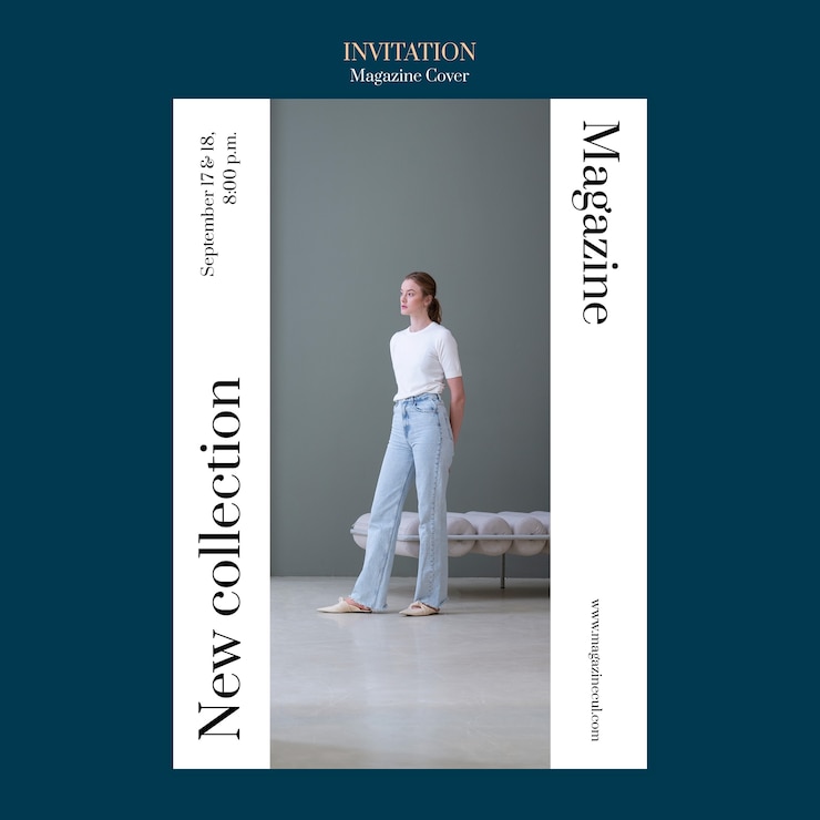 PSD gratuit modèle d'invitation d'affaires de magazine