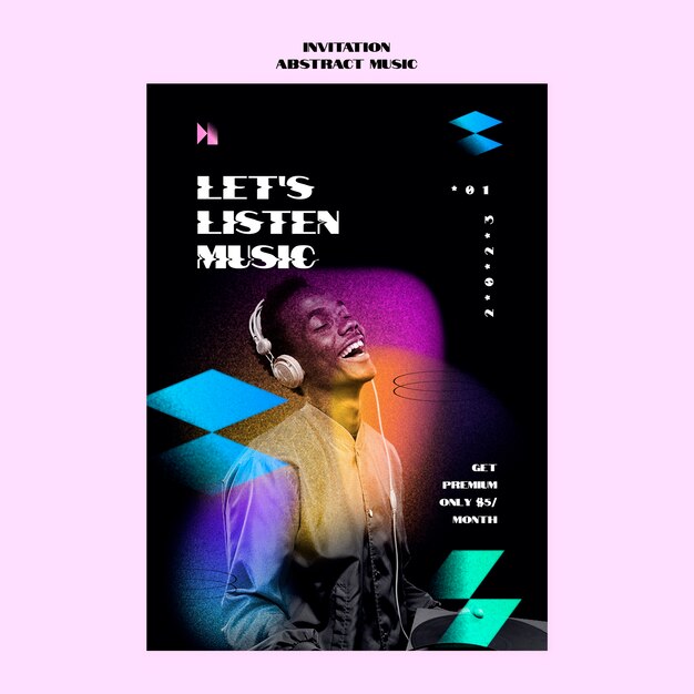 Modèle d'invitation au festival de musique
