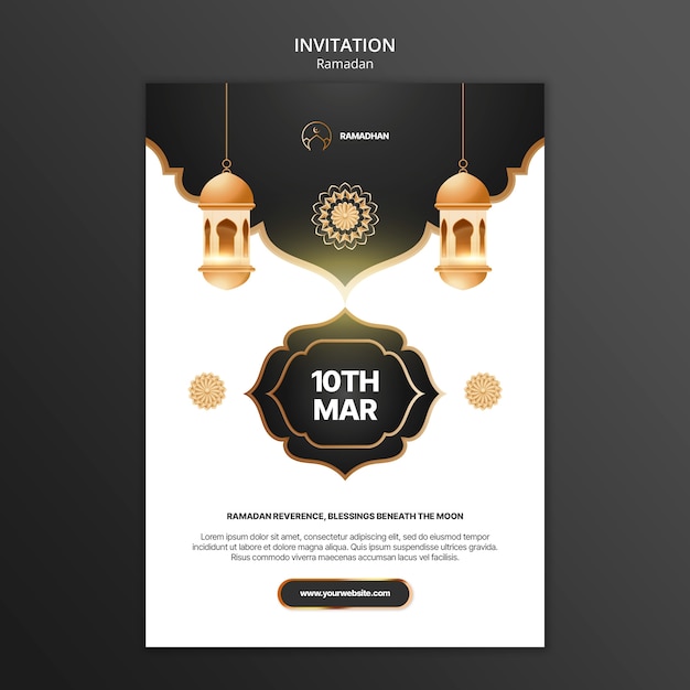 Modèle d'invitation à la célébration du ramadan