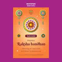 PSD gratuit modèle d'invitation à la célébration de raksha bandhan