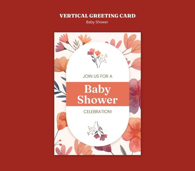 PSD gratuit modèle d'invitation à la fête du bébé