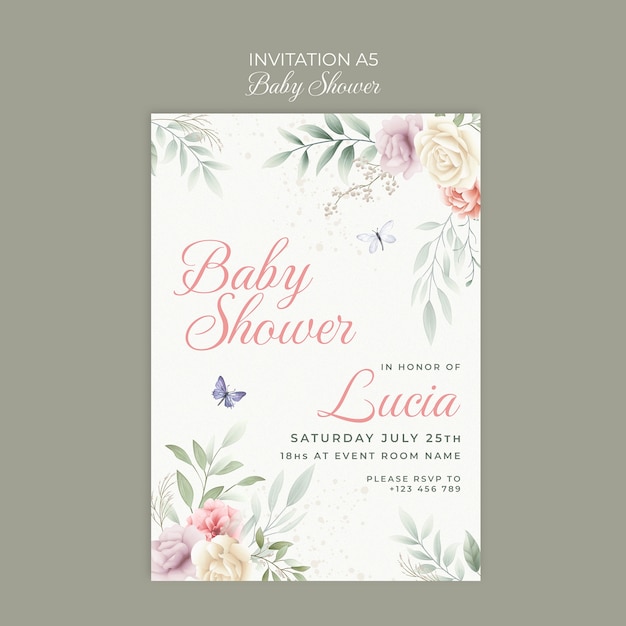 Modèle d'invitation à la fête du bébé