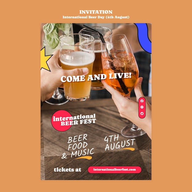 Modèle D'invitation à La Journée Internationale De La Bière