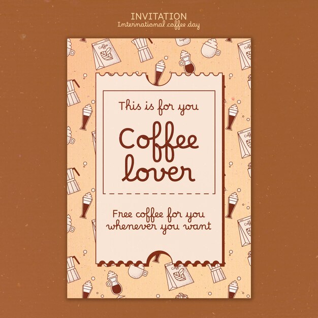 Modèle d'invitation à la journée internationale du café