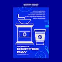 PSD gratuit modèle d'invitation à la journée internationale du café
