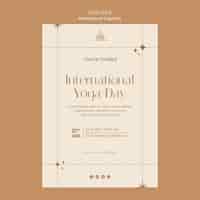 PSD gratuit modèle d'invitation à la journée internationale du yoga
