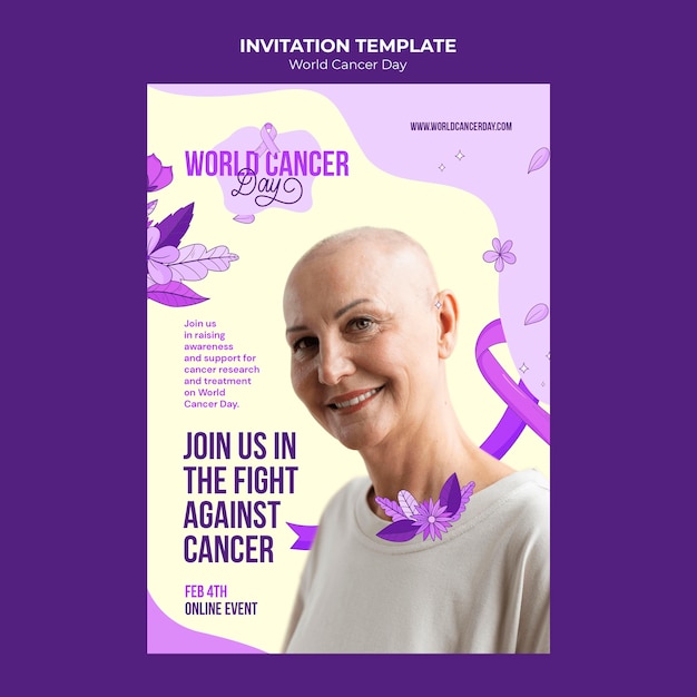 Modèle D'invitation à La Journée Mondiale Contre Le Cancer