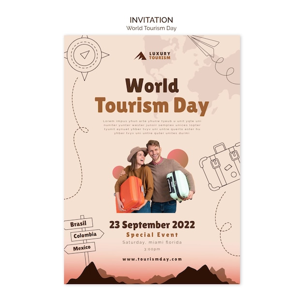 Modèle D'invitation à La Journée Mondiale Du Tourisme