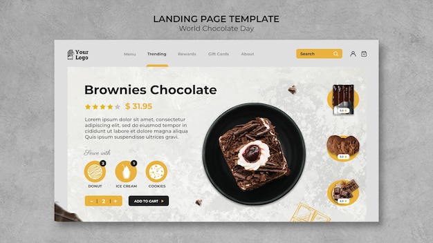 PSD gratuit modèle de journée mondiale du chocolat design plat