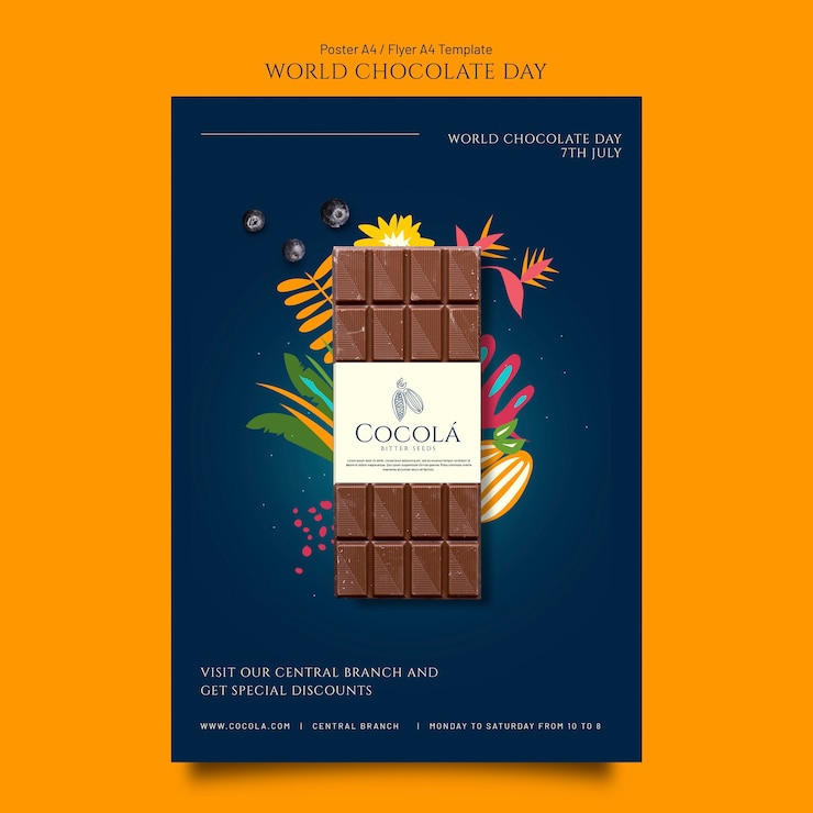 PSD gratuit modèle de journée mondiale du chocolat