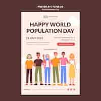 PSD gratuit modèle de journée mondiale de la population