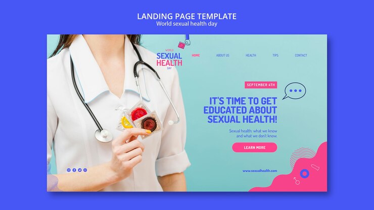 PSD gratuit modèle de journée mondiale de la santé sexuelle design plat