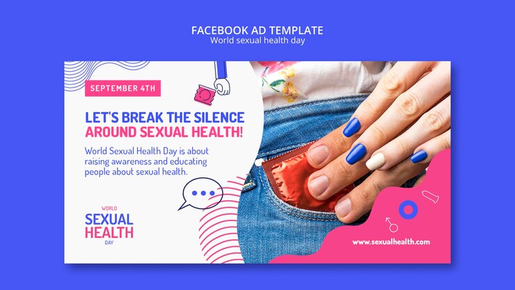 PSD gratuit modèle de journée mondiale de la santé sexuelle design plat