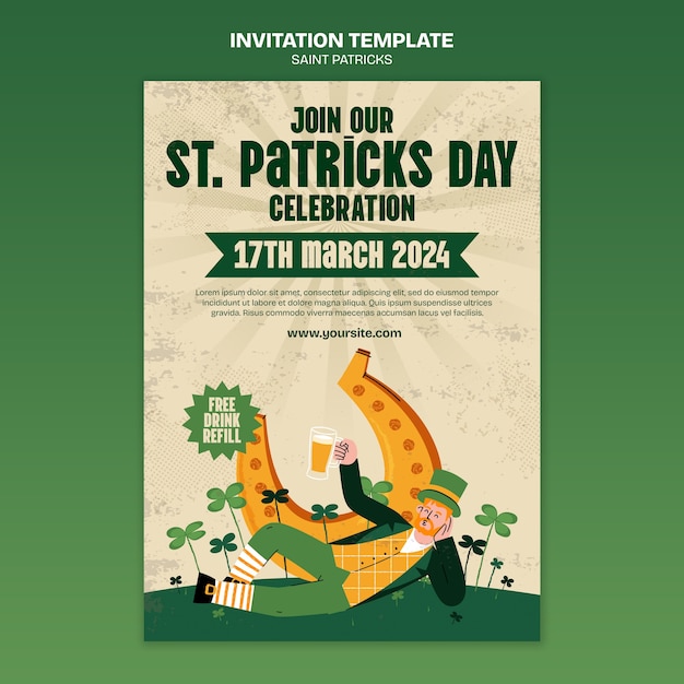 PSD gratuit le modèle de la journée de saint-patrick