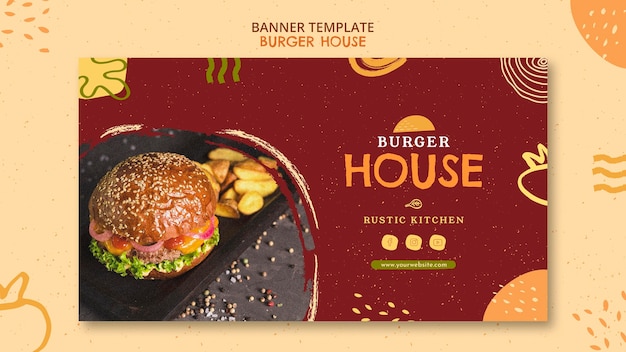 PSD gratuit modèle de maison burger