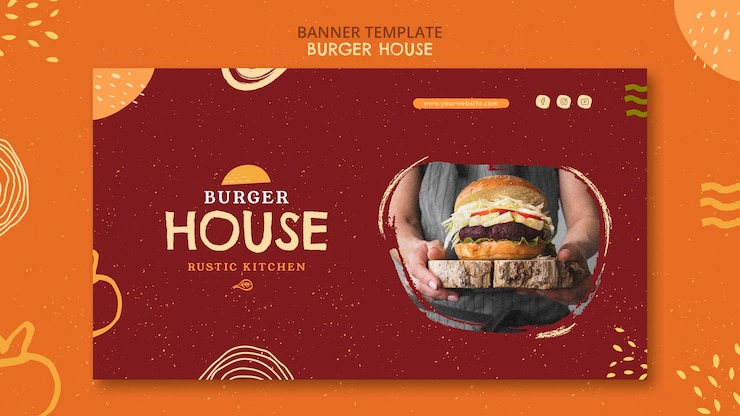 PSD gratuit modèle de maison burger