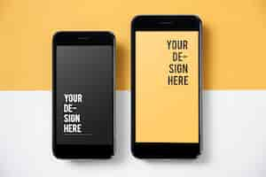 PSD gratuit modèle de maquette d'écran pour téléphone mobile premium