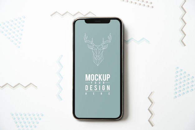 PSD gratuit modèle de maquette d'écran pour téléphone mobile premium