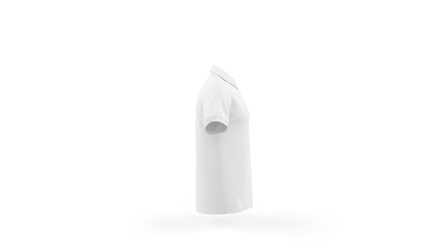 PSD gratuit modèle de maquette de polo blanc isolé, vue latérale