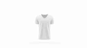 PSD gratuit modèle de maquette de t-shirt blanc isolé, vue de face