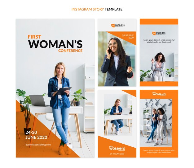 Modèle de média social pour les histoires instagram pour les entreprises
