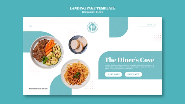 PSD gratuit modèle de menu de restaurant design plat