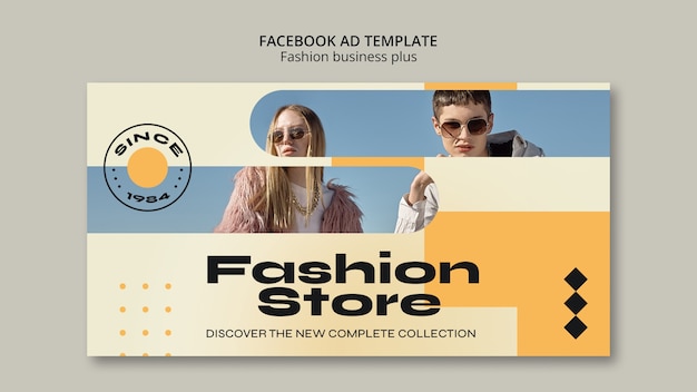 PSD gratuit modèle de mode design plat