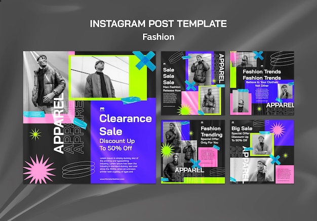 PSD gratuit modèle de mode design plat