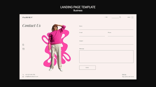 PSD gratuit modèle de mode design plat