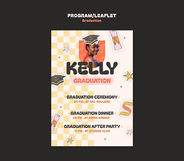 PSD gratuit modèle de modèle de graduation