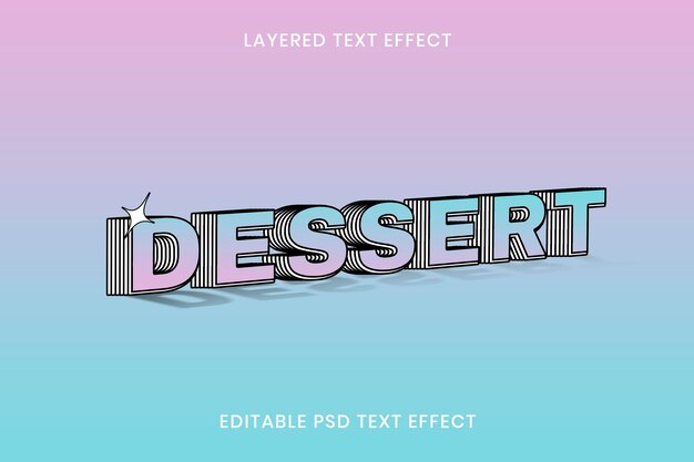 Modèle modifiable d'effet de texte en couches psd