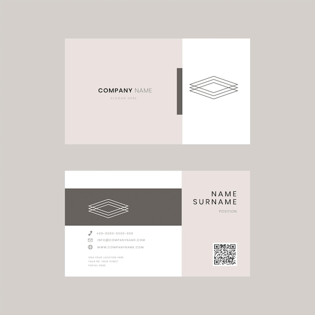 Modèle modifiable psd de carte de visite simple