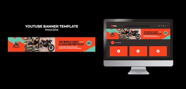 Modèle de moto design plat