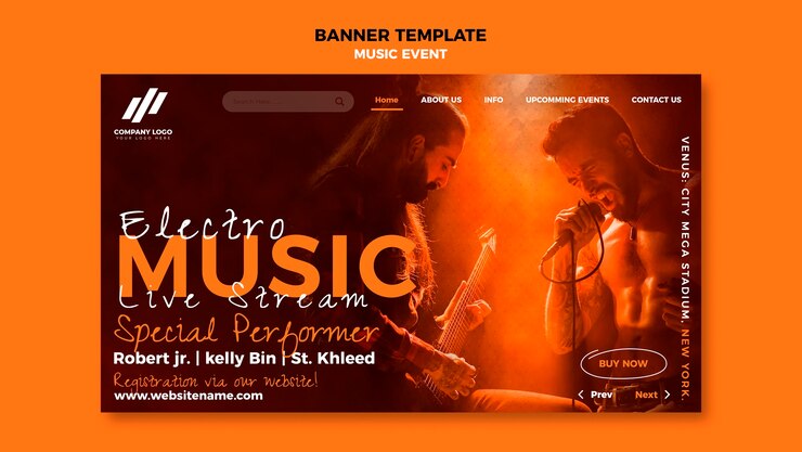 PSD gratuit modèle de musique design plat