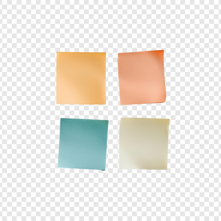 PSD gratuit modèle de notes collantes de couleur pastel